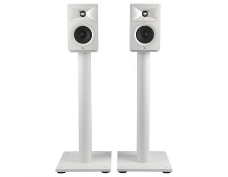 JBL STAGE 240B /Paar Passive Kompaktlautsprecher weiß auf Stands