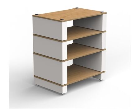 Blok Stax 2G Rack 4 Esche Natur Hifi Rack Seitenansicht