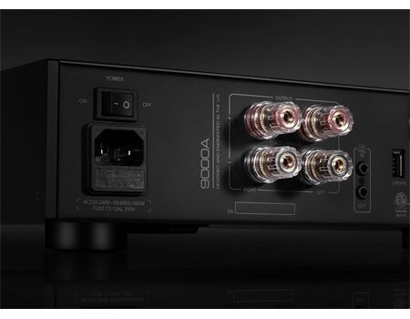 Audiolab 9000A aluminium schwarz Rückseite Bild
