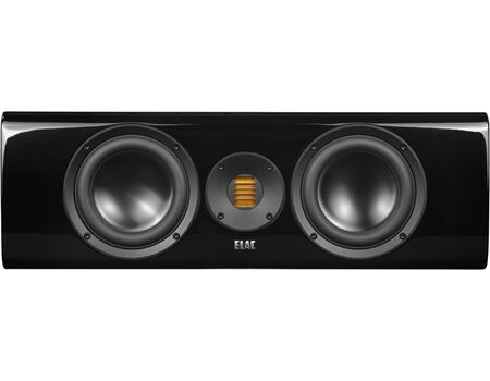 ELAC SOLANO CC 281.2 Schwarz Hochglanz Passive Standlautsprecher Vorderansicht