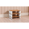 Blok Stax 2G Rack 3 Esche Natur /Weiß Seidenmatt Hifi Rack Lifestylebild