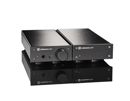 Lehmannaudio Phonolith Schwarz MM/MC Vorverstärker Vorderseite