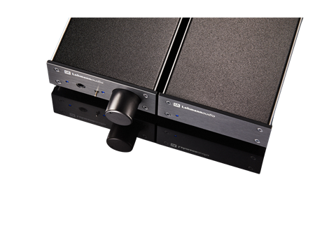 Lehmannaudio Phonolith Schwarz MM/MC Vorverstärker oben Ansicht