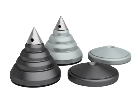 Audio Selection Kegel & Disc klein 4+4er Set silber