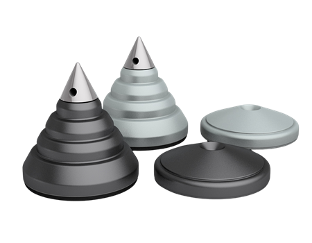 Audio Selection Kegel & Disc klein 4+4er Set silber