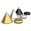 Audio Selection Kegel & Disc groß 4er Set silber