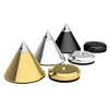 Audio Selection Kegel & Disc groß 4er Set silber