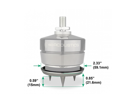 IsoAcoustics Gaia 1 Carpet Disc edelstahl