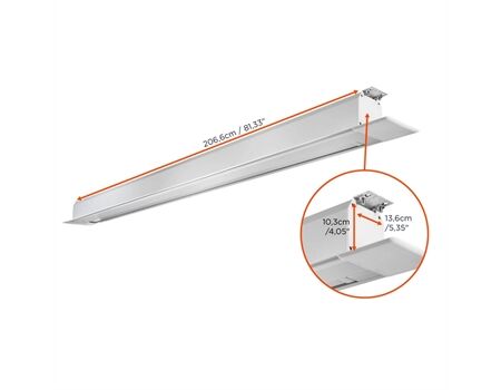 Celexon motorisierte Deckeneinbauleinwand Motor Professional Plus 72 Zoll weiß Maße 2