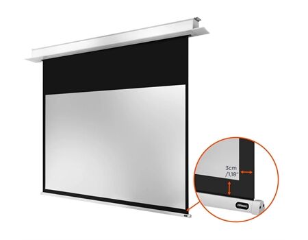 Celexon motorisierte Deckeneinbauleinwand Motor Professional Plus 72 Zoll weiß Maße 3