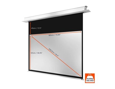 Celexon motorisierte Deckeneinbauleinwand Motor Professional Plus weiß Maße
