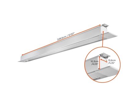 Celexon motorisierte Deckeneinbauleinwand Motor Professional Plus weiß Maße 2