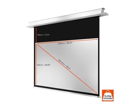 Celexon motorisierte Deckeneinbauleinwand Motor Professional Plus weiß Maße