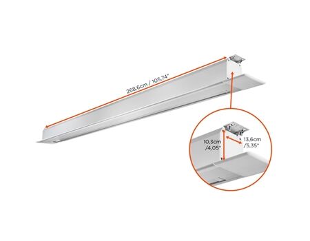 Celexon motorisierte Deckeneinbauleinwand Motor Professional Plus weiß Maße 2
