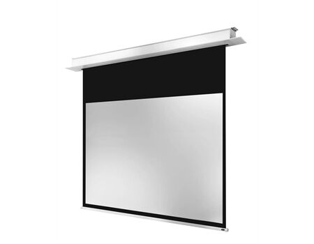 Celexon motorisierte Deckeneinbauleinwand Motor Professional Plus 72 Zoll weiß Seitenansicht