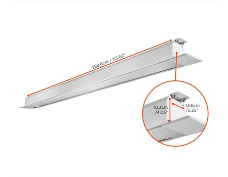 Celexon motorisierte Deckeneinbauleinwand Motor Professional Plus weiß Maße 2