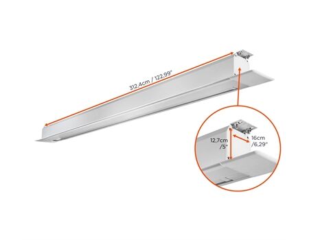 Celexon motorisierte Deckeneinbauleinwand Motor Professional Plus weiß Maße 2