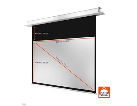 Celexon motorisierte Deckeneinbauleinwand Motor Professional Plus weiß Maße