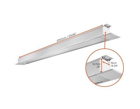 Celexon motorisierte Deckeneinbauleinwand Motor Professional Plus weiß Maße 2