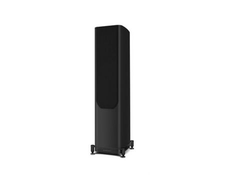 Wharfedale EVO 5.3 /Paar Passive Standlautsprecher Schwarz Matt Vorderseite + Abdeckung