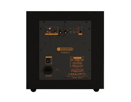 Monitor Audio Vestra W10 Subwoofer Schwarz Rückseite