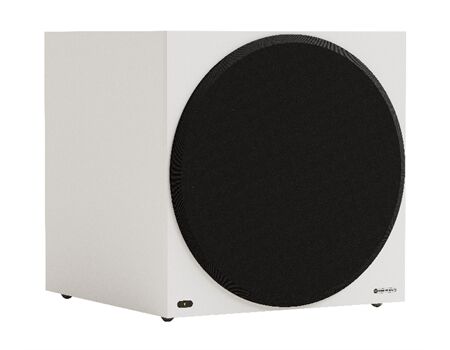 Monitor Audio Vestra W15 Subwoofer weiss matt Seitenansicht