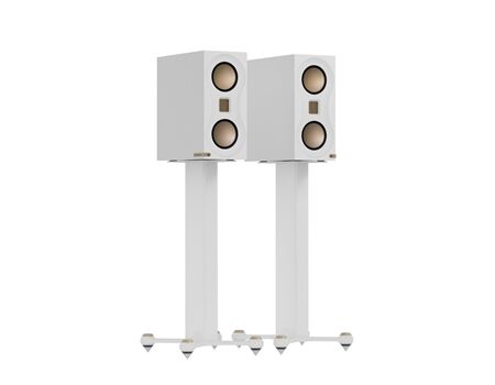 Monitor Audio Studio 89 /Paar Passive Kompaktlautsprecher HG weiß auf Stands