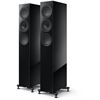 KEF R5 Meta / Paar hochglanz schwarz Frontansicht